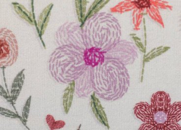 Preview: Embroidery Flowers Swafing Sweatstoff French Terry Blumenstoff by Christiane Zielinski 50 cm Preview: Embroidery  Flowers Swafing Sommersweat Blumenstoff von Christiane Zielinski